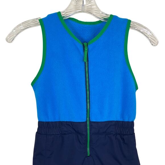 Columbia Toddler 4T Buga Nylon Snow Bib Snowsuit Omnitech Navy Fleece Top - Picture 2 of 16